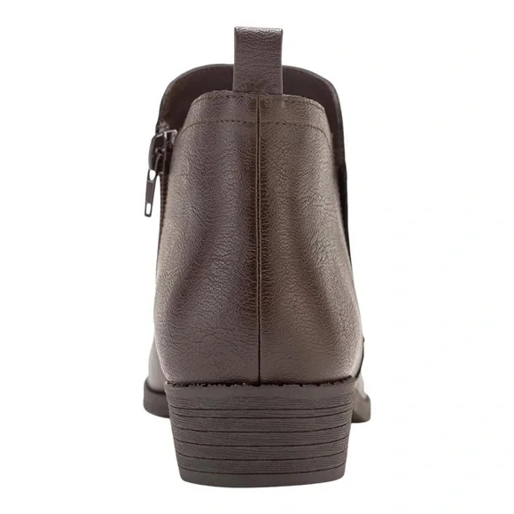 Sun & Stone Cadee Womens Faux Leather Zipper Ankle Boots Brown size 8 NEW IN BOX - Picture 3 of 8